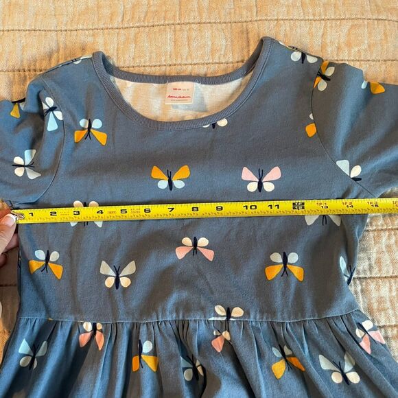 Hanna Andersson Girl’s Fable Playdress Sz 10 Blue Butterflies Casual School - Picture 6 of 10